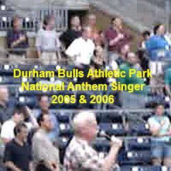 Singing the National Anthem for the Durham Bulls